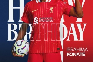 利物浦祝科纳特26岁生日快乐，球员为红军出战131场斩获5冠