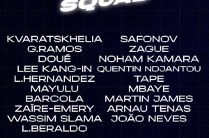 巴黎公布本轮法甲大名单：K77领衔，登贝莱&多纳鲁马等多人缺战