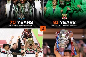 收获的一年！纽卡、博洛尼亚和水晶宫本赛季均打破多年冠军荒